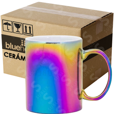 Taza de cerámica Blue Heat 11oz Caja Reforzada Espejo arcoiris (Caja de 36)(copia)