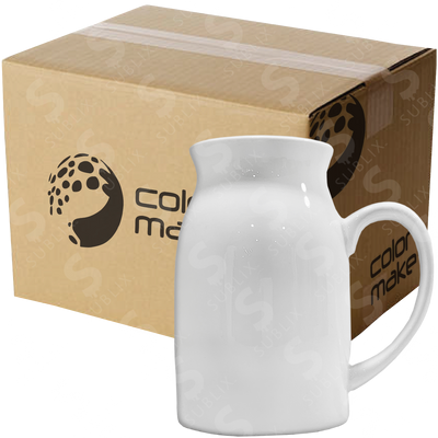 Jarra de cerámica 11oz Blanca Lechera (Caja de 36) Color Make