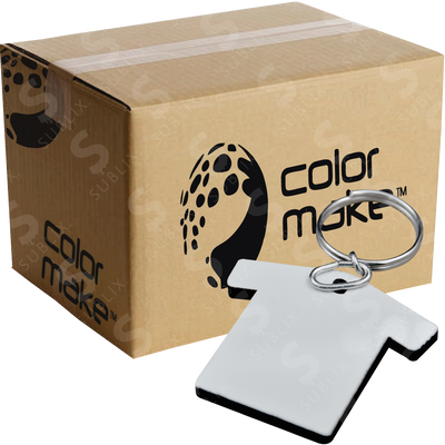 Llavero de MDF Sublimable 5mm Reverso Negro Playera (Caja de 50) Color Make