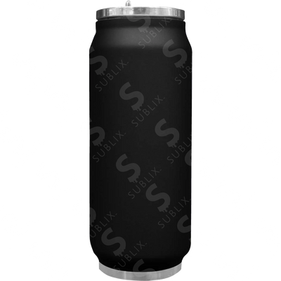 Termo Lata de acero 500ml Foro Negro Mate