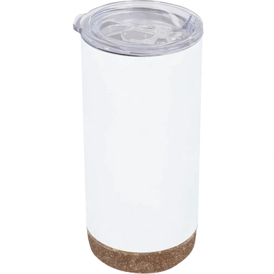 Termo Vaso de acero base corcho 17oz Texas blanco