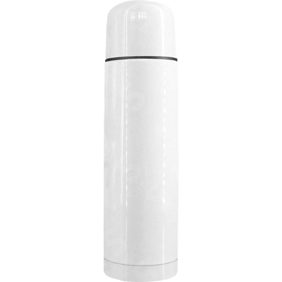 Termo Vaso 750ml Tipo Bala Clasico blanco