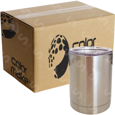 Vaso de Acero 300ml Tipo Barril Plata (Caja de 50) Color Make