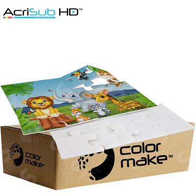 Rompecabezas ACRISUB HD Sublimable 12 Piezas A4 Blanco de 5mm (Caja de 15) Color Make