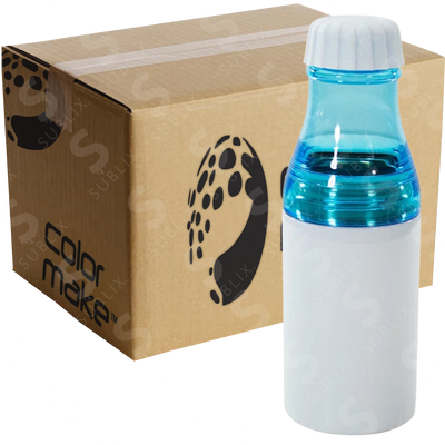 Botella de acero 500ml Blanca Cuello de plástico (Caja de 50) Color Make