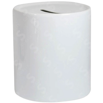 Vaso de cerámica 11oz Blanco Estilo alcancía (Caja de 36) Color Make