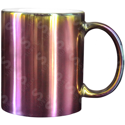 Taza de cerámica 11oz. Metálica Tornasol