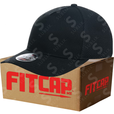 Gorra FitCap Adulto Modelo MEX No 025 Color Negro (Caja de 6 pzas)